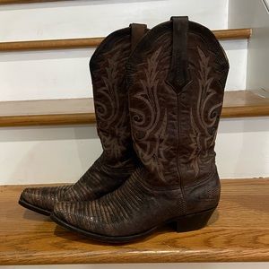 JB Dillon Exotic Lizard Cowboy Boots (9.5 D)